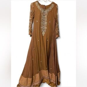 embroidered Nakoosh Bridal Pakistani gown